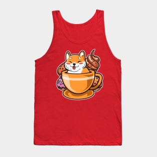 Shiba Coffee Tank Top